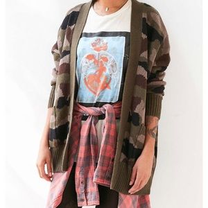 NWOT Urban Outfitters BDG Camo Parker Cardigan